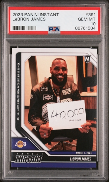LeBron James 2023-24 Panini #391 All-Time Scoring Leader 40,000 Card PSA 10 GEM