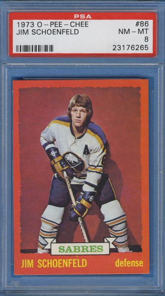 1973 OPC #86 Jim Schoenfeld PSA 8