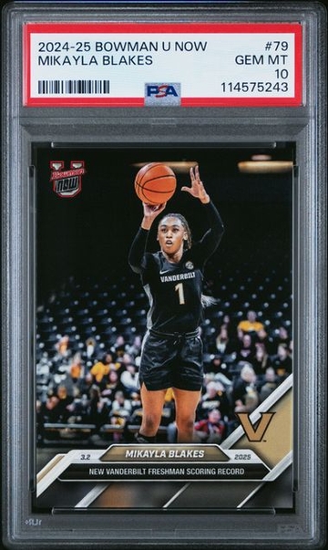 2024-25 Bowman U now Basketball Mikayla Blakes #79 PSA 10