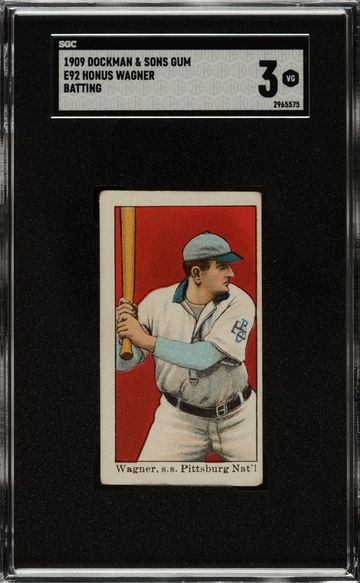 1909 E92 Dockman & Sons Honus Wagner Batting SGC VG 3
