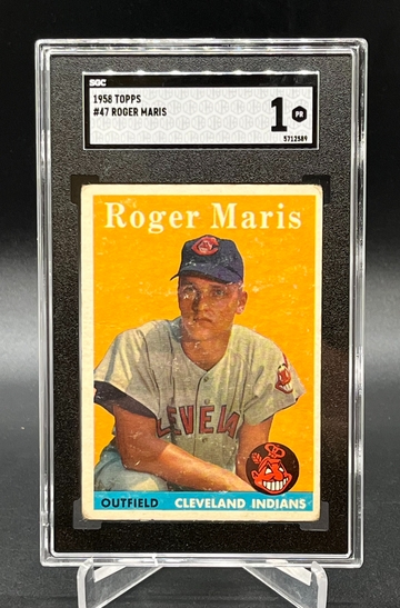 1958 Topps baseball Roger Maris # 47 rookie card SGC 1