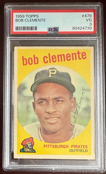 1959 Topps Roberto Clemente PSA 3