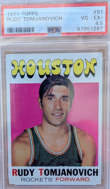 1971 Topps Rudy Tomjanovich HoF RC PSA 4.5