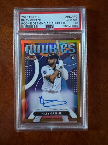 2023 finest gold Riley greene /50 rookie