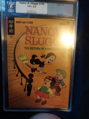 PGX 8.5 Nancy and Sluggo #190 silver age