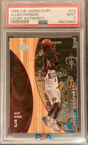 1999 UD Hardcourt Allen Iverson Court Authority PSA 9