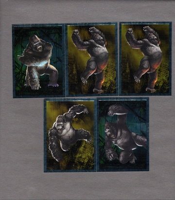 2005 Topps King Kong 8th Wonder Embossed Foil Insert Set Lot of (5)