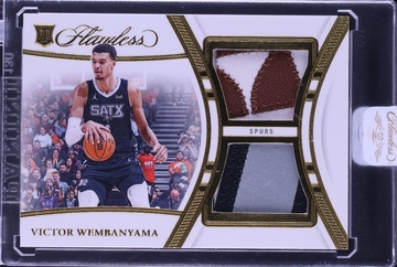 2023 Panini Flawless Dual Gold Victor Wembanyama ROOKIE PATCH /10 #FDP-WEM