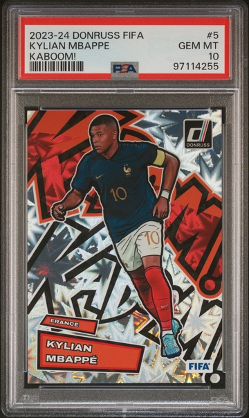 2023 Donruss FIFA Kaboom! Kylian Mbappe #5 PSA 10 GEM MINT France