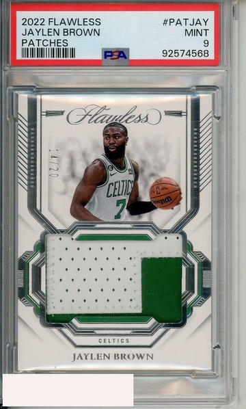 2022 PANINI FLAWLESS PATCHES JAYLEN BROWN #PATJAY PSA 9 MINT