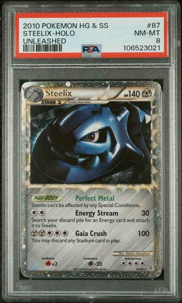 Steelix Prime 87/95 Unleashed Holo PSA 8 Pokemon TCG 