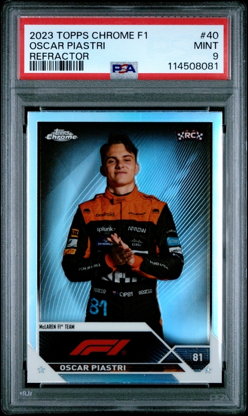 2023 Topps Chrome F1 Oscar Piastri Refractor RC PSA 10