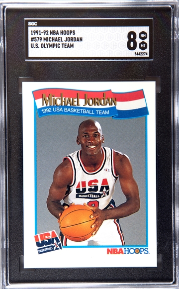 1991-92 NBA Hoops US Olympic Team Michael Jordan SGC 8