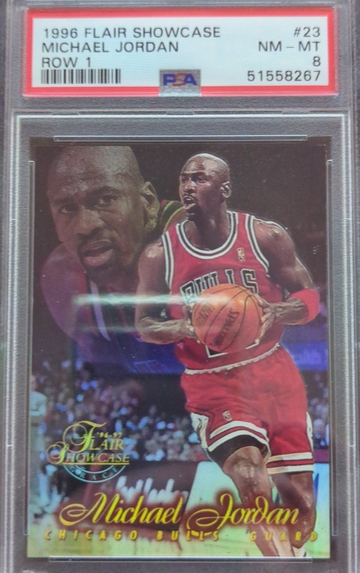 1996 Flair Showcase Row 1 Michael Jordan PSA 8