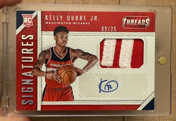 2015-16 Panini Threads Kelly Oubre Jr. Rookie Jersey Patch Auto Prime /25