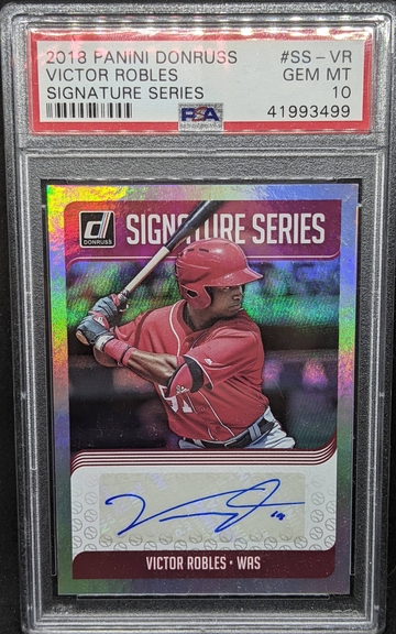 Victor Robles 2018 Donruss Signature Series Rookie Auto