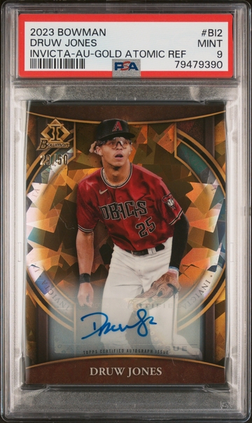 2023 Bowman #BI-2 Druw Jones Invicta /50 PSA 9