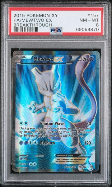2015 XY #157 Mewtwo EX Breakthrough PSA 8