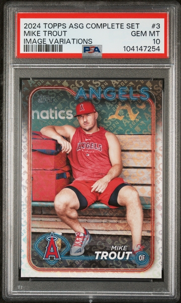 2024 Topps ASG Image Variations Mike Trout #3 /5 PSA 10