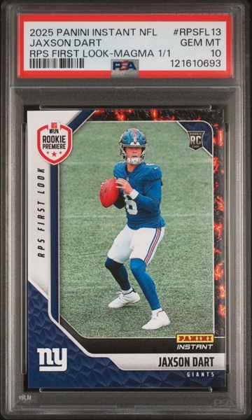 2025 Panini Instant Jaxson Dart RPS First Look Magma 1/1