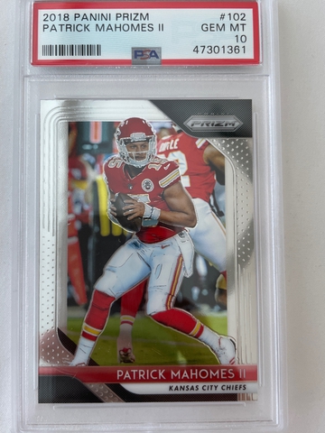 2018 Panini Prizm Patrick Mahomes PSA 10