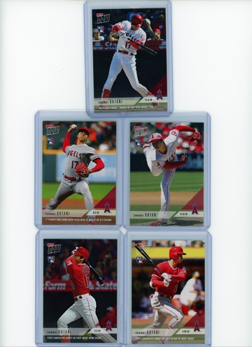 5-2018 Topps Now Shohei Ohtani cards