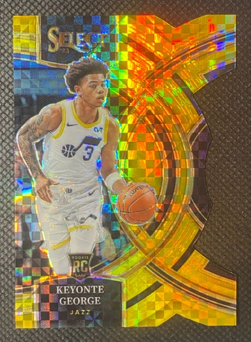 2023-24 Panini Select #109 Keyonte George Premier Lvl Gold Prizm Die Cut RC /10