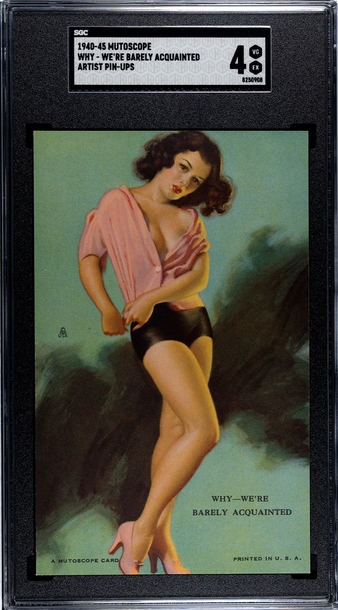 1940-45 Mutoscope Artist Pin-ups Why We're Barely Acquainted SGC 4 VGEX