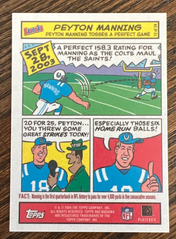 2004 Topps bazooka Peyton manning 