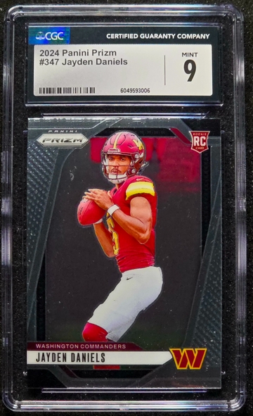 2024 Panini Prizm #347 JAYDEN DANIELS Rookie RC Mint CGC 9