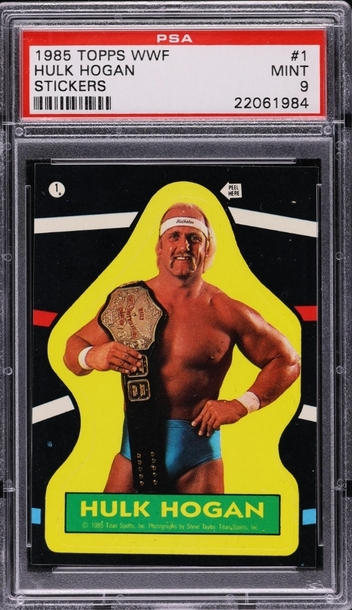 1985 Topps WWF Stickers Hulk Hogan #1 PSA 9 MINT