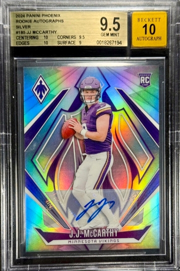 2024 Panini Phoenix Rookie Autographs J.J. McCarthy Silver BGS 9.5/10