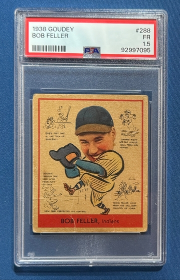1938 Goudey Bob Feller PSA 1.5 #288