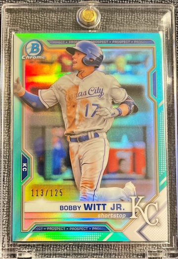 2021 Bowman Chrome Bobby Witt Jr. Aqua Refractor #113/125