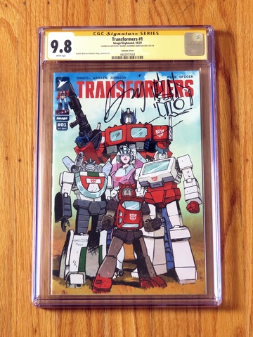 TRANSFORMERS #1 VARIANT CGC SS 9.8 Signature Series signed sketch Daniel Johnson