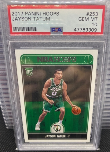Jayson Tatum NBA Hoops rookie rc PSA 10 #253