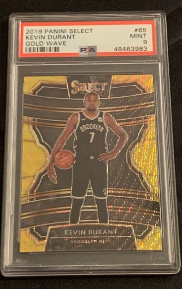 2019 Select Kevin Durant Gold Wave PSA 9