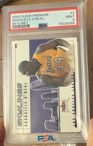 2002 Fleer Premium Shaquille O'Neal Skylines /2500 PSA 9