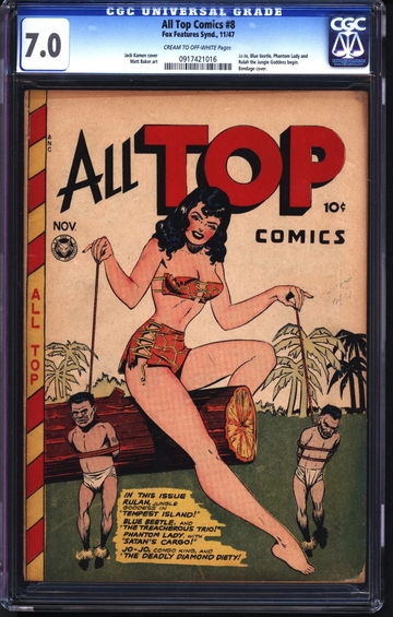 All Top Comics #8 (1947) CGC 7.0 -- Jack Kamen bondage cover; Phantom Lady