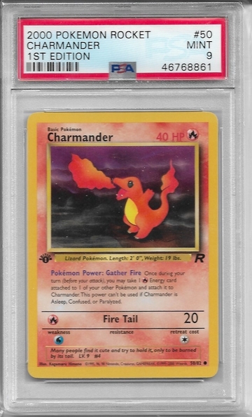 Dark Charmander Team Rocket 1st Edition PSA 9