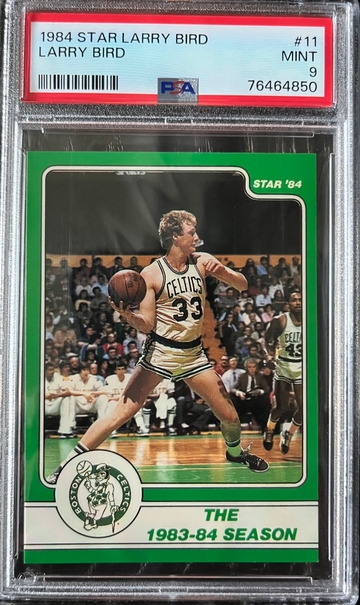 1984 Star Basketball #11 Larry Bird HOF Boston Celtics PSA 9 MINT