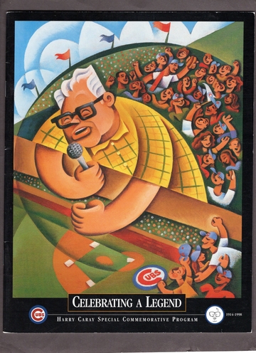 1998 Harry Caray Commemorative Program Cubs Celebrating A Legend