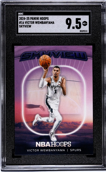 2024 NBA Hoops #16 Victor Wembanyama Skyview SGC 9.5