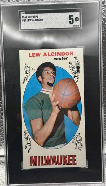 1969 -70 Topps Lew Alcindor Kareem Abdul-Jabbar Rookie RC SGC 5 EX SHARP!