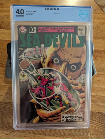 1961 DC Sea Devils #2 CBCS GRaded 4.0 Gray Tone Cover