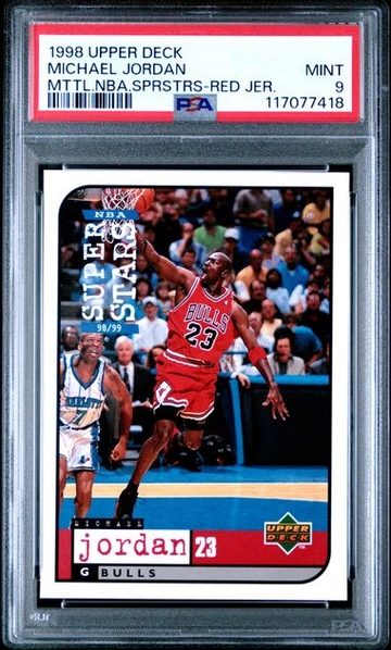 1998 Upper Deck Mattel Michael Jordan PSA 9