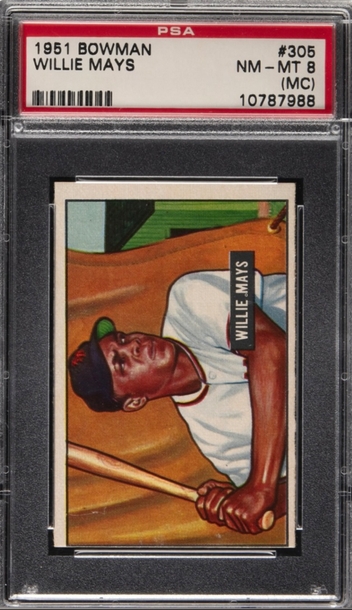 1951 Bowman Willie Mays #305 PSA 8 MC