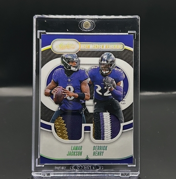 2024 Panini Absolute-Team Tandem Materials Derrick Henry/Lamar Jackson /49 Patch