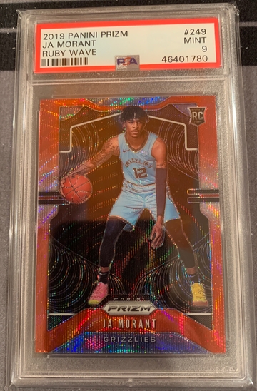 Ja Morant Prizm Ruby wave PSA 9