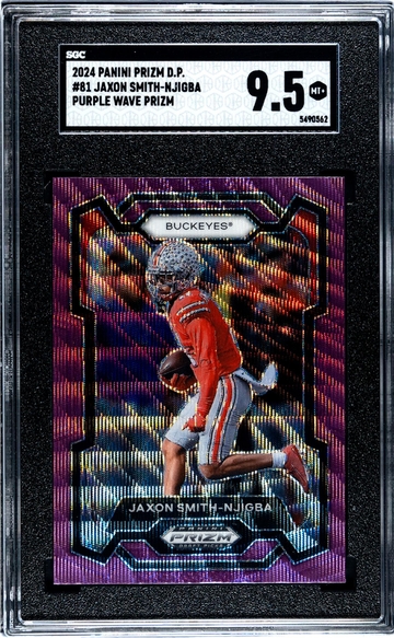 2024 Panini Prizm Draft Picks Purple Wave Jaxon Smith-Njigba #81 SGC 9.5